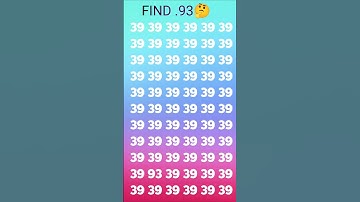 Find 👉 93🤔👀 the odd number #shorts #iqtest #find #puzzle #trending #youtubeshorts #video