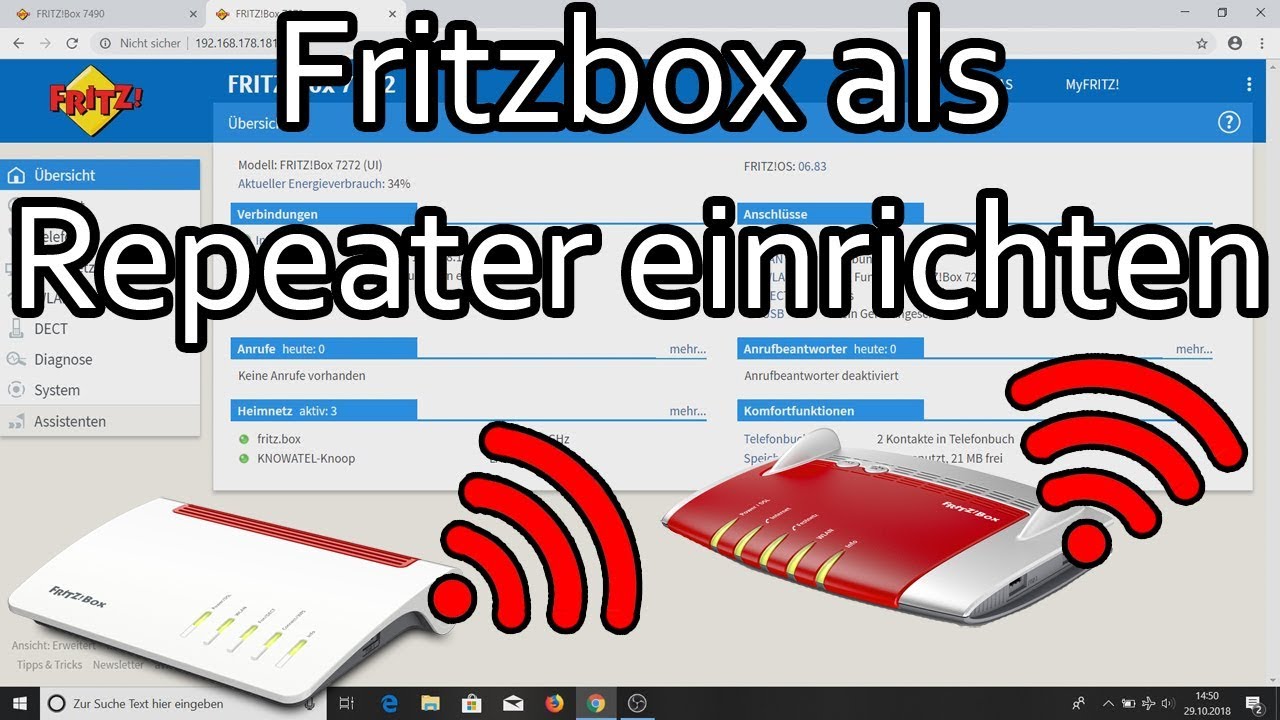 New Fritzbox als WLAN Repeater einrichten