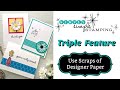 3 Quick Cards to Use Designer Paper Scraps