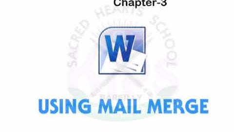 Class 6 Computer Chapter 3 Mail Merge