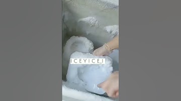 WHITE FREEZER FROST ICE SCRAPING #ice #SATISFYING #ASMR #frost  #scraping