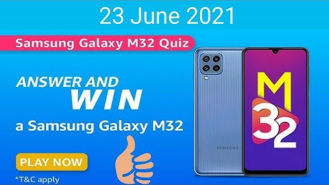 Samsung Galaxy M32 quiz | Amazon Quiz | Amazon Quiz Answers Today | Amazon Quiz Today | Quiz