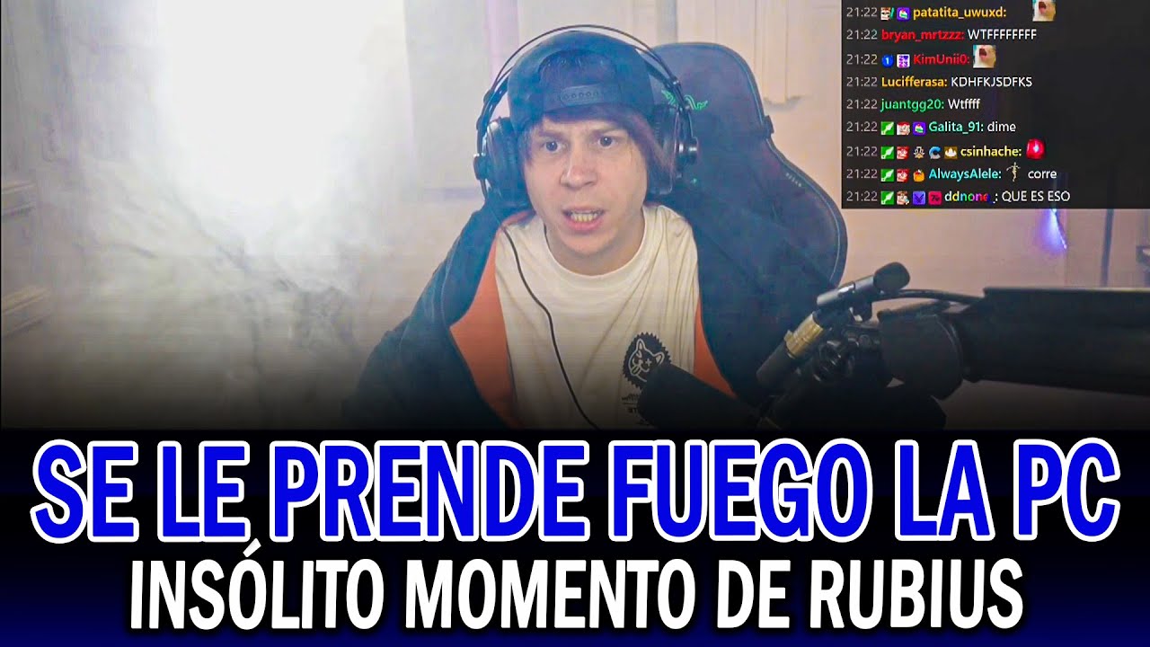 ¡A RUBIUS SE LE PRENDE FUEGO la PC en VIVO! - YouTube
