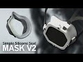 3D Printed Respirator Face Mask V2 - 100% Silicone Seal