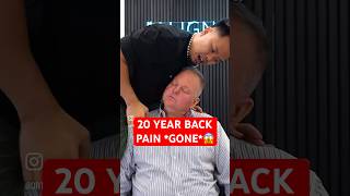 20 YEAR BACK PAIN *GONE*😱 #chiropractic #asmr #trending #shorts