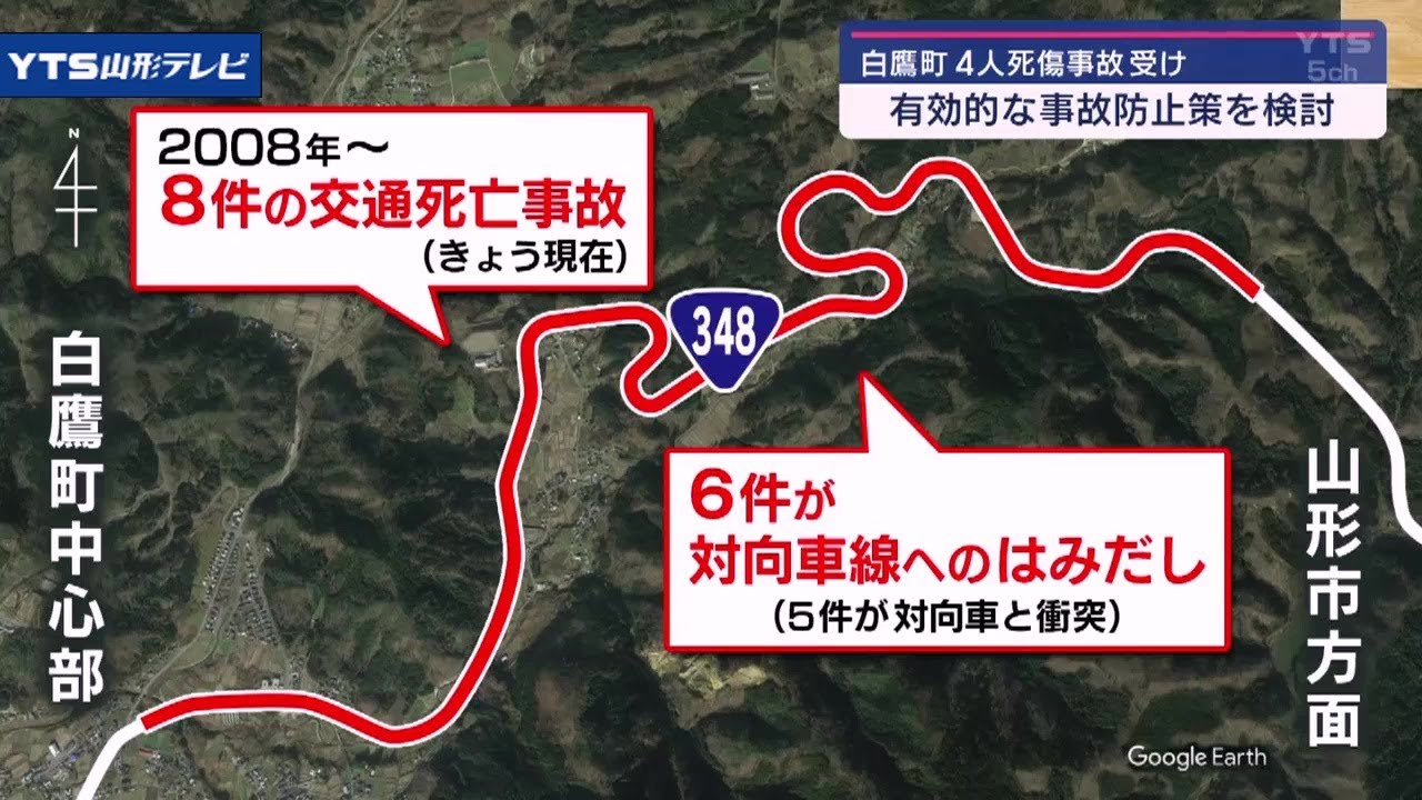 白鷹の国道348号の死亡事故、再発防止へ対策会議 - YouTube