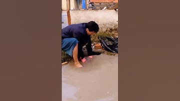 Cleaning garbage blockage Culvert Drain after rain #cleaning #shorts #unclog #plastic