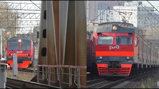 Электропоезда ЭД4М-0055 и ЭД2Т-0042