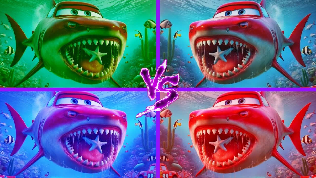 🦈🔥😱MCQUEEN SHARK MONSTER🎶 Coffin Dance Song