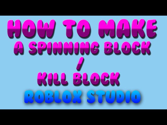 How To Make a Kill Block - Easy Roblox Studio Scripting Tutorial