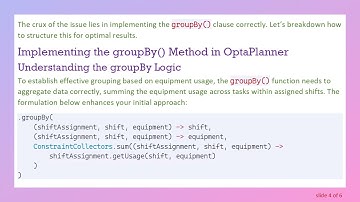 Solving Scheduling Problems in OptaPlanner: Mastering groupBy with Constraint Streams