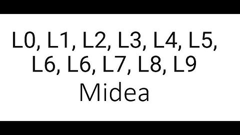 L0, L1, L2, L3, L4, L5, L6, L6, L7, L8, L9 error Midea air source heat pumps