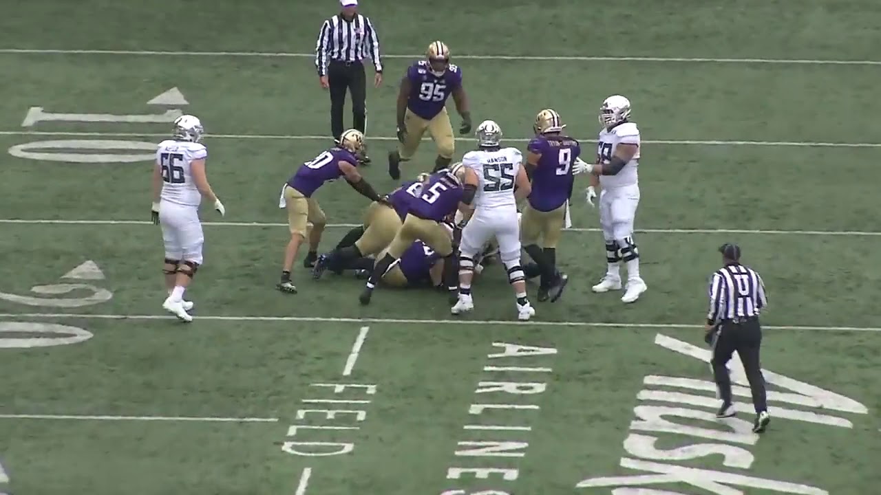 All-22 game film of the Oregon Offense vs Washington's Defense from 2019.