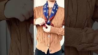Simple Scarf Style That Looks Expensive 😳#koreanfashion #scarfstyle #stylehack #fashiontips#shorts