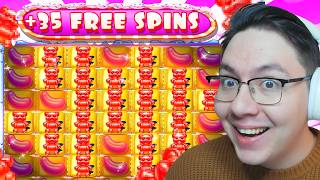 Famous WORLD RECORD CLUSTER!!! + RETRIGGER on Sugar Rush Super Scatter Net Worth