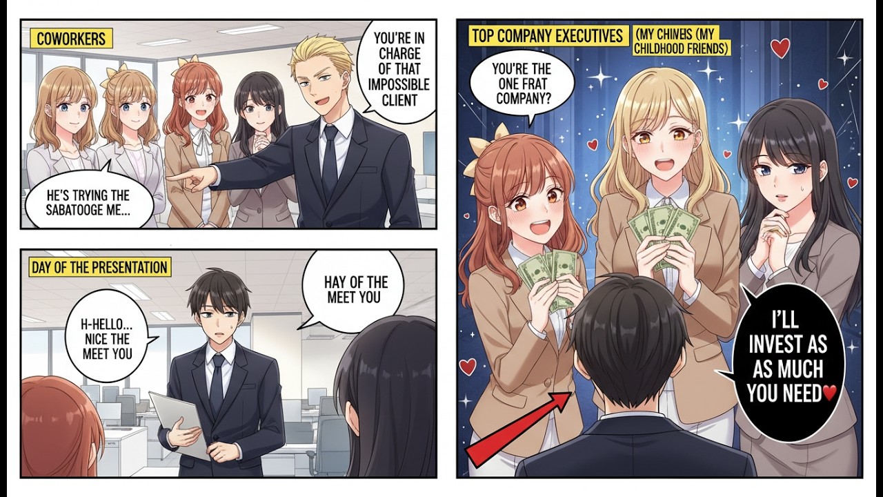 [Manga Dub] My Coworkers Set Me Up to Fail… But the “Scary Clients Were My Yandere Childhood Friends