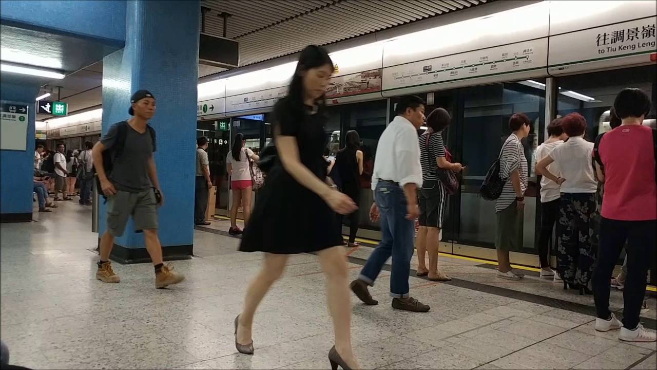 九龍塘站 觀塘綫列車發着 下午繁忙時間 Evening Rush