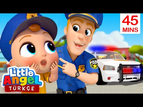 Polis Amca Üniformayı Tanıtıyor, Bebek Eğleniyor | Can Bebek Çocuk Şarkıları | Little Angel Türkçe