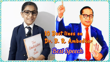 10 lines on Dr. B.R. Ambedkar in English/ Best/Short Eassy/ Speech/Babasaheb Ambedkar Jayanti