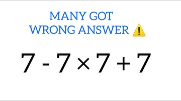 BE CAREFUL!! Many Will do this WRONG!! Order of Operations Problem