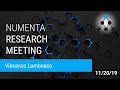 Numenta Research Meeting, Nov 20, 2019