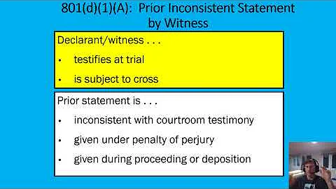 Federal Rules of Evidence (FRE) Rule 801(d)(1)(A) - prior inconsistent statements - DayDayNews