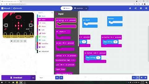 Micro:bit การใช้งานกลุ่มเครื่องมือ Input