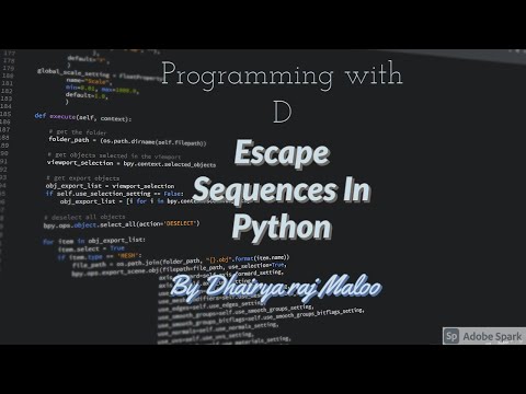 Escape Sequences In Python