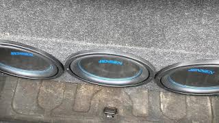 Triple box with the cheapest Walmart 12' subs in an 07 Suzuki Forenza