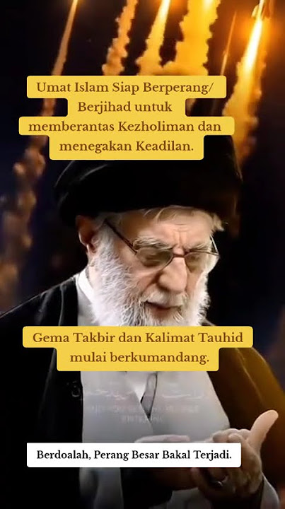 Umat Islam Siap Berperang/ Berjihad untuk memberantas Kezholiman dan menegakan Keadilan.