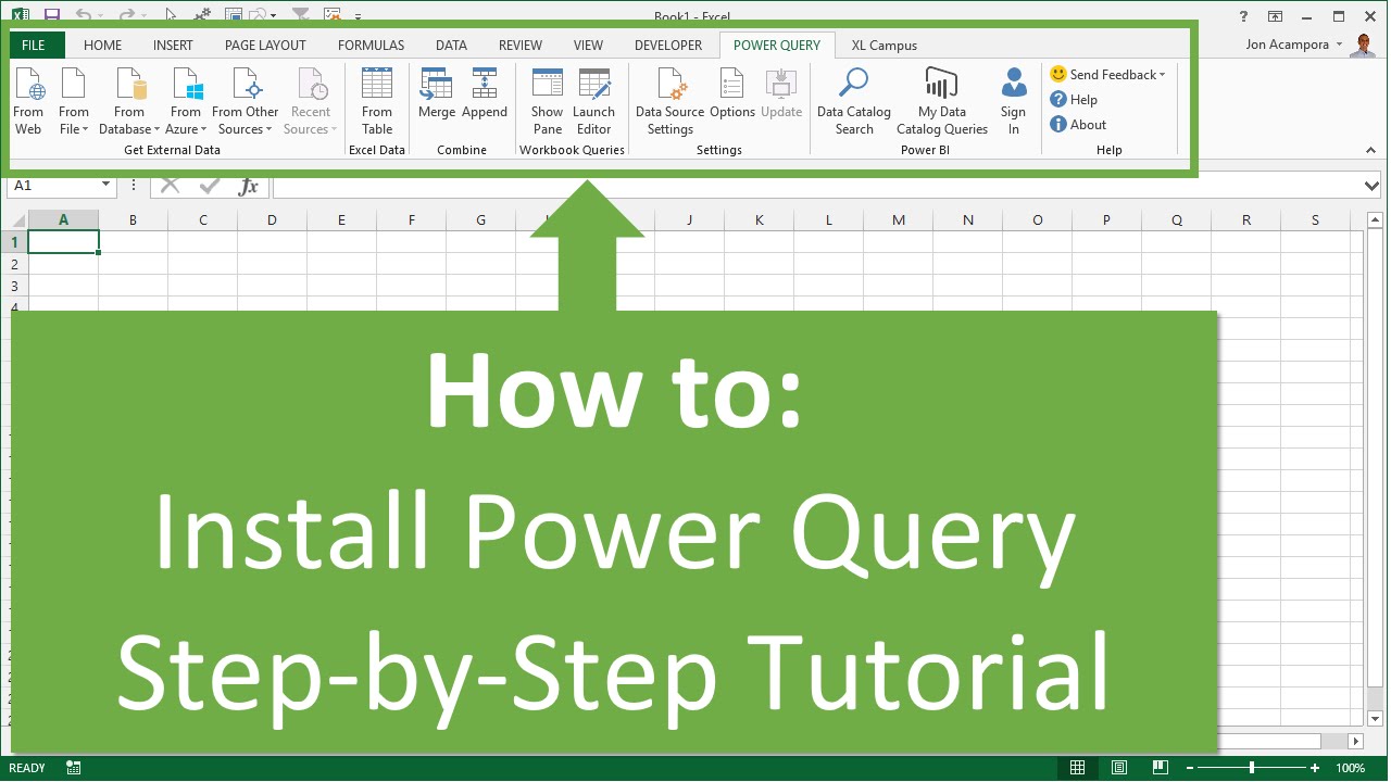 How To Install Power Query For Excel 2010 Or 2013 On Windows - Youtube