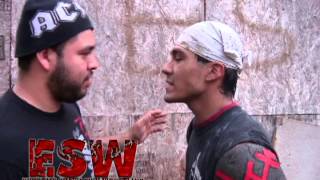 ESW backyard wrestling - Wicked J accepts The Conductor's challenge (2013)