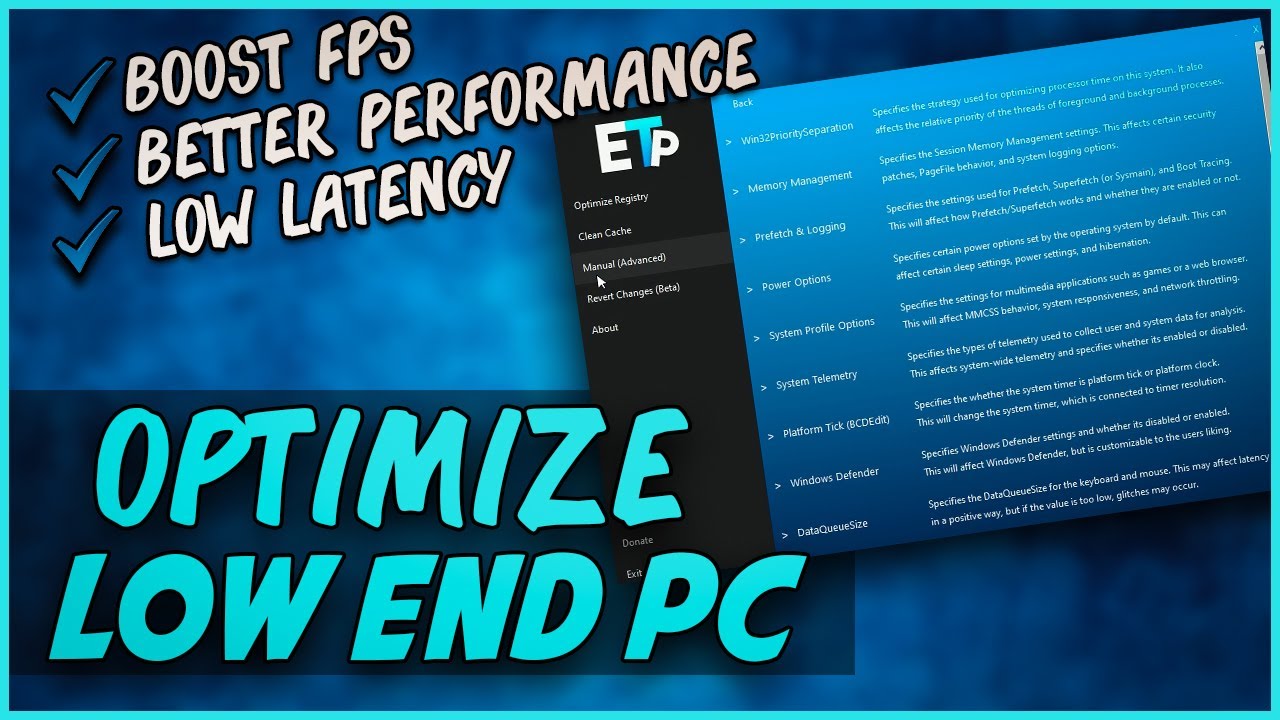 How to Optimize a Low-End PC for Gaming & Performance in 2021 - YouTube