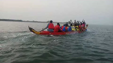 Practicing for boat racing held at NAGAYALANKA 2019