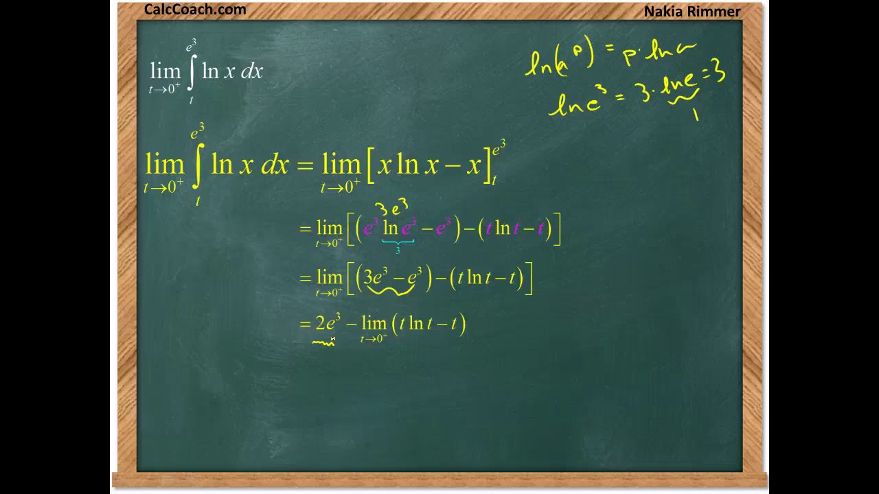 Improper Integrals Video 2 - YouTube