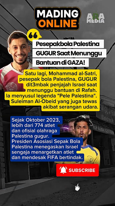 Pesepakbola Palestina GUGUR Saat Menunggu Bantuan di GAZA! #sepakbola #palestine #gaza