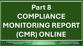 Part 8 Compliance Monitoring Report CMR Online