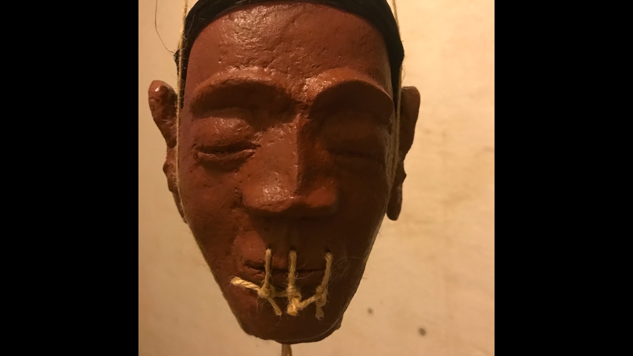 Paper mache Shrunken Head (Schrumpfkopf) YouTube
