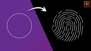 Fingerprint icon Design in Adobe Illustrator