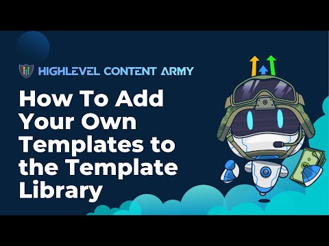 How to add your own templates to Template Library