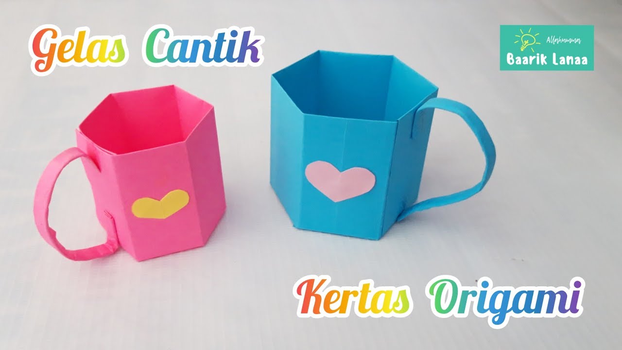 Gelas Cantik dari Kertas Origami _ Cara Melipat Gelas Cantik dari