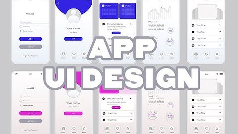 UI kit white and blue health app mobile App  In Adobe Illustrator UI Taking Apart GUI Preview