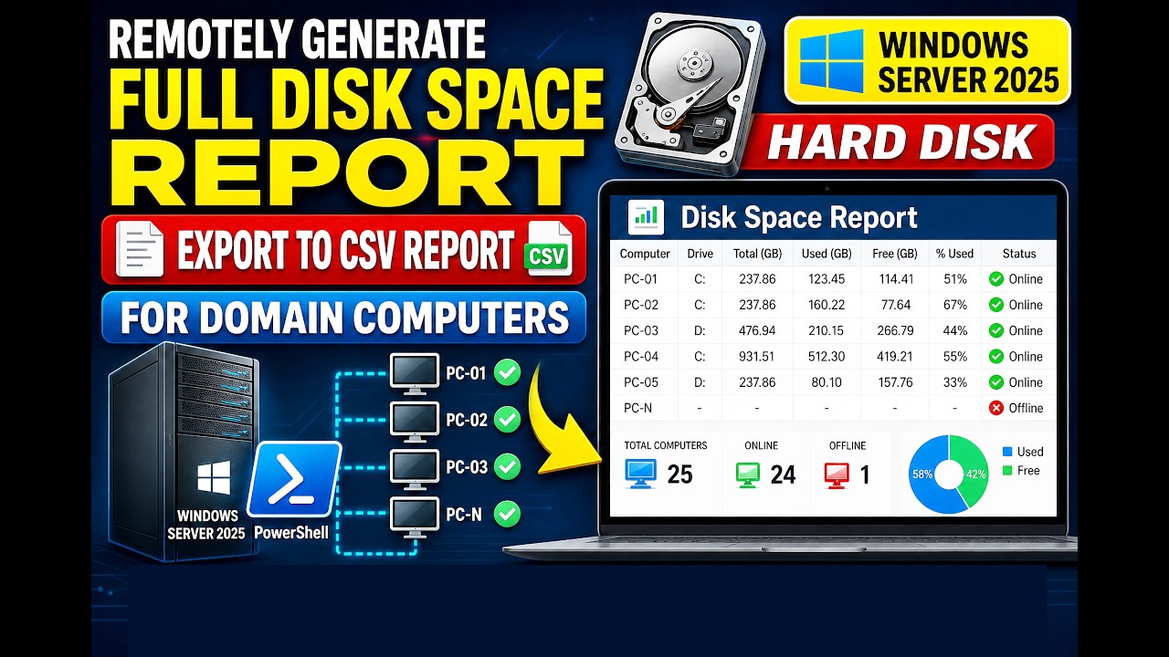How to Remotely Generate Full Hard Disk Space Report for Domain ...