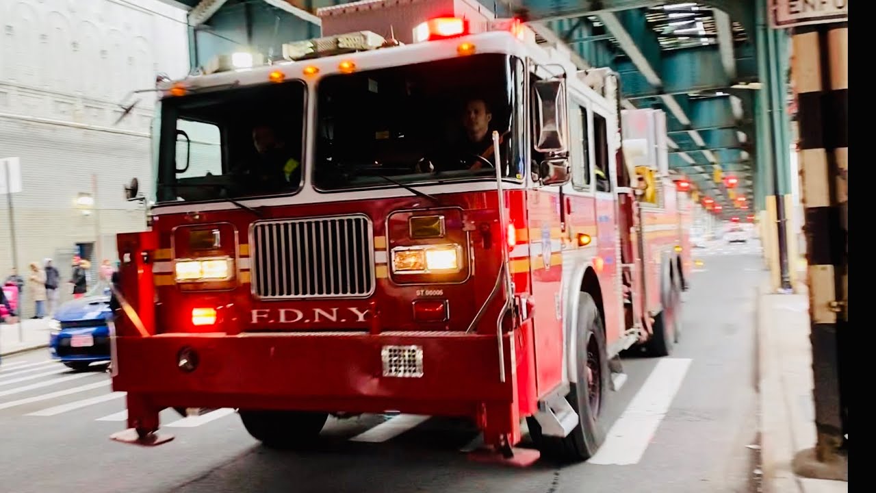 FDNY TOWER LADDER 33 SPARE RESPONDING ON JEROME AVENUE IN MOUNT HOPE ...