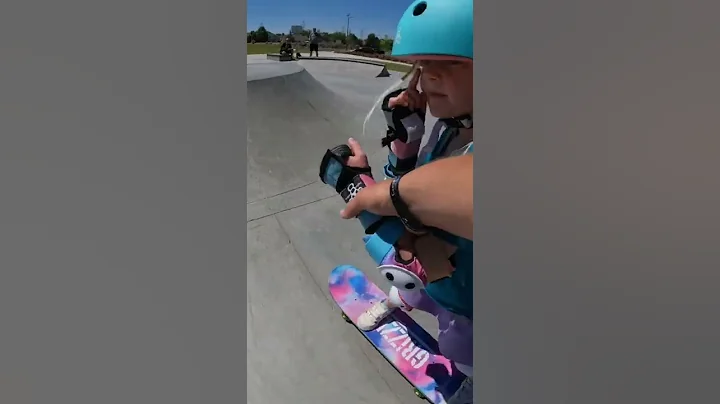 She needed a little push from dad to get up and ov...