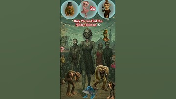 Only 1% can Find the Hidden Stickers 👀 You Have 5 Seconds! #oddoneout #challenge #quiz