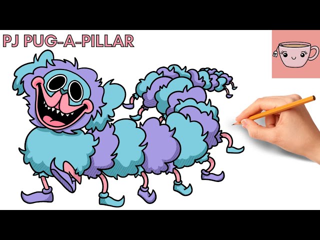 Como Desenhar o PJ PUG A PILLAR do POPPY PLAYTIME 2  how to draw pj pug a  pillar Poppy playtime 2 