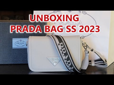 Prada Leather Shoulder Bag with Embroidered Logo Stripe Prada Leather Shoulder Bag with Embroidered Logo Stripe