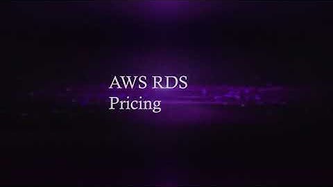 Amazon AWS RDS Pricing