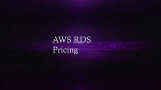 Amazon AWS RDS Pricing